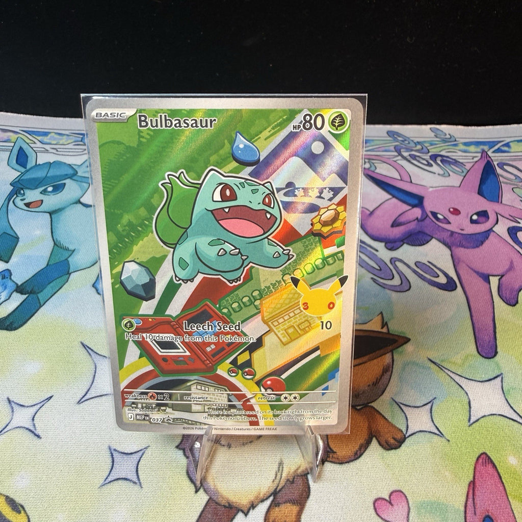 Bulbasaur 037 30th Anniversary Pikachu Stamp Holo Promo Pokémon NM
