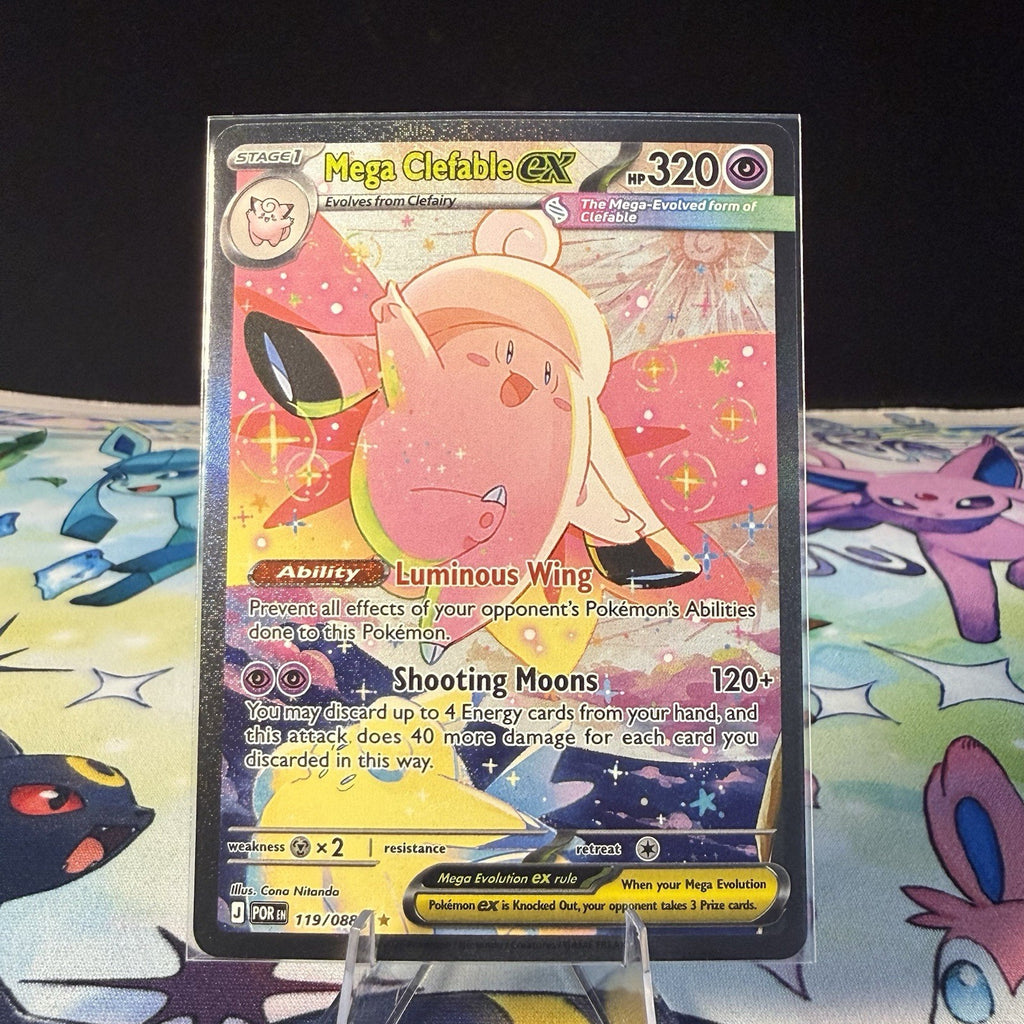 Mega Clefable ex 119/088 SIR NM Pokémon Card Perfect Order Full Art