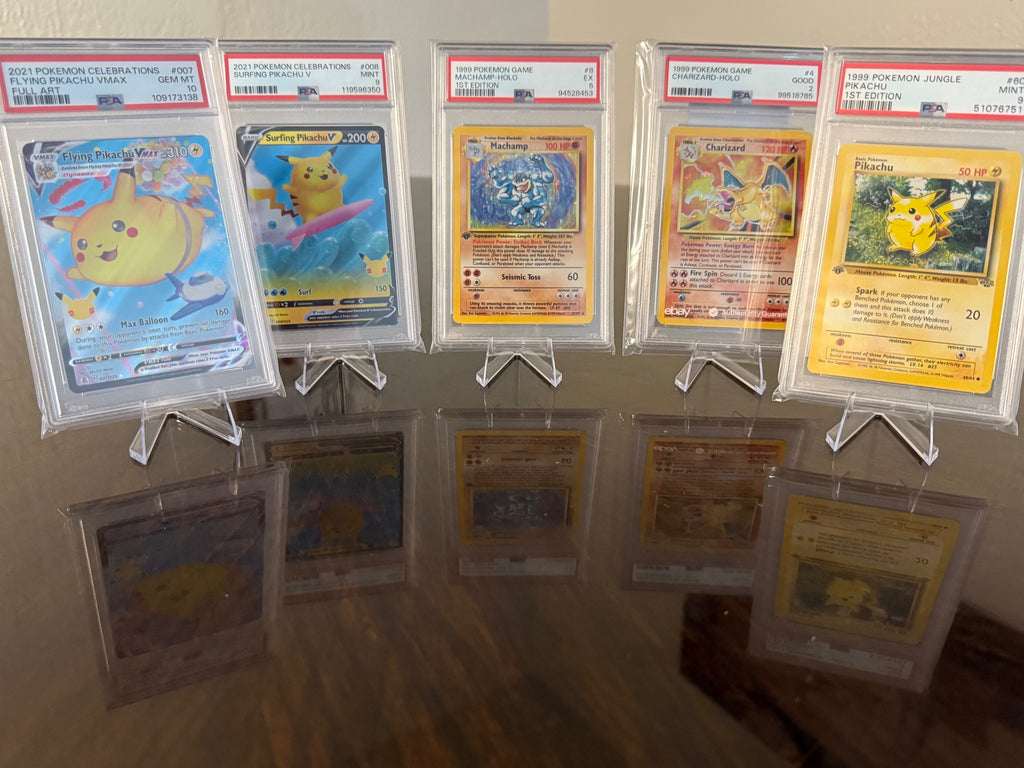 PSA Pokémon Lot Charizard Pikachu Machamp Surfing Flying VMAX Graded Cards NM+